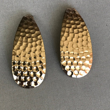 Hammered Curved Clip Earrings Jewelry Bloomers and Frocks